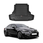 OMAC Premium Bandeja Maletero Alfombrilla para Lexus IS 2013-2025 Negro Goma TPE
